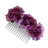 Maxbell 2 Pieces Carnation Flower Comb Clip Stylish Hair Pins Wedding Accessories