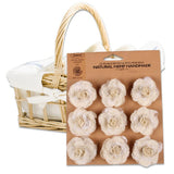 Maxbell 5pcs Hessian Burlap Lace Rose Flower Heads Rustic Wedding Party Decor 6cm