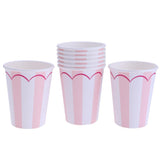 8Pcs Disposable Drinking Cups for Wedding Birthday Party Decoration Pink