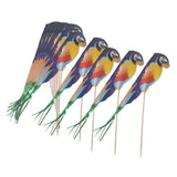 21x50pcs Foil Parrot Fruit Sticks Cocktail Picks Party Table Decoration