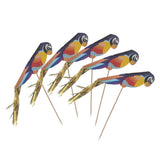 21x50pcs Foil Parrot Fruit Sticks Cocktail Picks Party Table Decoration