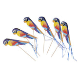 21x50pcs Foil Parrot Fruit Sticks Cocktail Picks Party Table Decoration