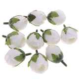 Silk Flower Head Buds DIY Craft Wedding Headband Clip Decor  White