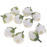 Silk Flower Head Buds DIY Craft Wedding Headband Clip Decor  White