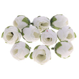 Silk Flower Head Buds DIY Craft Wedding Headband Clip Decor  White