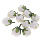 Silk Flower Head Buds DIY Craft Wedding Headband Clip Decor  White