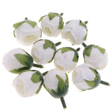 Silk Flower Head Buds DIY Craft Wedding Headband Clip Decor  White