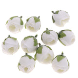 Silk Flower Head Buds DIY Craft Wedding Headband Clip Decor  White