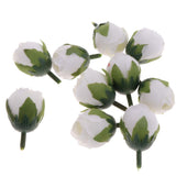 Silk Flower Head Buds DIY Craft Wedding Headband Clip Decor  White