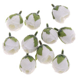 Silk Flower Head Buds DIY Craft Wedding Headband Clip Decor  White