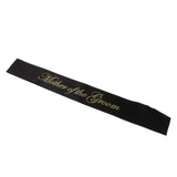 Mother of the Groom Stain Sash Wedding Ceremony Party Supply Black Gold