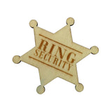 4x Ring Security Badge Pin Wooden Ring Bearer Gift for Boy Wedding Acce