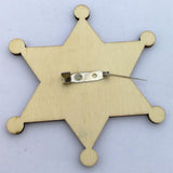 4x Ring Security Badge Pin Wooden Ring Bearer Gift for Boy Wedding Acce
