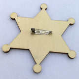 4x Ring Security Badge Pin Wooden Ring Bearer Gift for Boy Wedding Acce