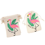 Maxbell 20pcs Set Flamingo Unicorn Thank you Cotton Jewelry Pouch Drawstring Bag