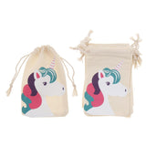 Maxbell 20pcs Set Flamingo Unicorn Thank you Cotton Jewelry Pouch Drawstring Bag