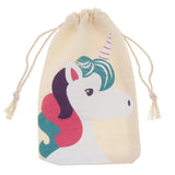 Maxbell 20pcs Set Flamingo Unicorn Thank you Cotton Jewelry Pouch Drawstring Bag