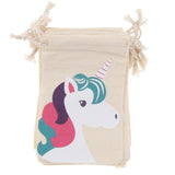 Maxbell 20pcs Set Flamingo Unicorn Thank you Cotton Jewelry Pouch Drawstring Bag