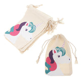 Maxbell 20pcs Set Flamingo Unicorn Thank you Cotton Jewelry Pouch Drawstring Bag