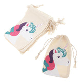 Maxbell 20pcs Set Flamingo Unicorn Thank you Cotton Jewelry Pouch Drawstring Bag