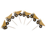 Maxbell 48 Pieces Paper Car Cupcake Picks Cake Toppers for Kids Birthday Party Decor