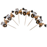 Maxbell 48 Pieces Paper Car Cupcake Picks Cake Toppers for Kids Birthday Party Decor