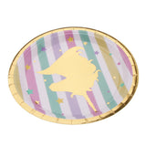 Maxbell 18pcs Unicorn Round Disposable Paper Plates Birthday Party Tableware DIY 7"