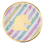 Maxbell 18pcs Unicorn Round Disposable Paper Plates Birthday Party Tableware DIY 7"