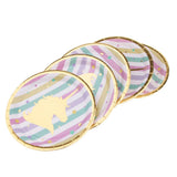 Maxbell 18pcs Unicorn Round Disposable Paper Plates Birthday Party Tableware DIY 7"
