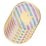 Maxbell 18pcs Unicorn Round Disposable Paper Plates Birthday Party Tableware DIY 7"