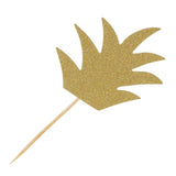 Maxbell 24pcs Glitter Pineapple Cupcake Pick Cake Topper Birthday Party Decor Gold
