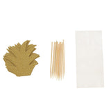 Maxbell 24pcs Glitter Pineapple Cupcake Pick Cake Topper Birthday Party Decor Gold
