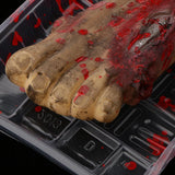 Maxbell Halloween Severed Body Parts Prop Meal Box with Bloody Fake Feet