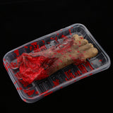 Maxbell Halloween Severed Body Parts Prop Meal Box with Bloody Fake Feet