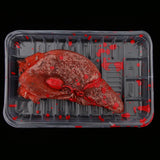 Maxbell Halloween Severed Body Parts Prop Meal Box with Bloody Fake Liver