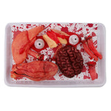 Maxbell Halloween Severed Body Parts Prop Meal Box with Bloody Fake Human Parts