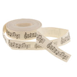 5 Yards Musical Note Printed Fabric Ribbon Gift Package Craft Decor 15mm