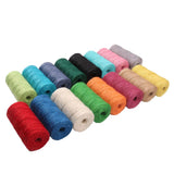 Maxbell 2 Pieces 100m Jute Cord 2mm String Crafts DIY Gift Wrapping Rope