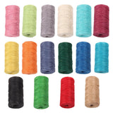 Maxbell 2 Pieces 100m Jute Cord 2mm String Crafts DIY Gift Wrapping Rope