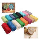 Maxbell 2 Pieces 100m Jute Cord 2mm String Crafts DIY Gift Wrapping Rope