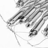Maxbell Christmas tree decoration Plastic Column Hanging Ornament Set of 8  Silver