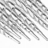 Maxbell Christmas tree decoration Plastic Column Hanging Ornament Set of 8  Silver