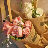 Maxbell Burlap Flower Wrapping Paper Roll Floral Bouquet Packing Supplies