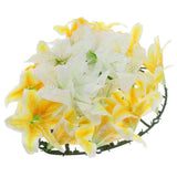 Maxbell Artificial Silk Lily Funeral Memorial Wreath Flower Tombstone Grave Flower B