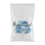 Maxbell 15pcs 1st Birthday Latex Confetti Balloons Party Decorations Blue