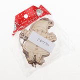 Maxbell Wooden Christmas Santa Claus Pendants with Jute Rope Hanging Ornaments Decor