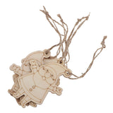 Maxbell Wooden Christmas Santa Claus Pendants with Jute Rope Hanging Ornaments Decor