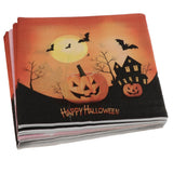 Maxbell 40pcs Happy Halloween Pumpkin Bat Paper Napkin Disposable Napkin Tableware