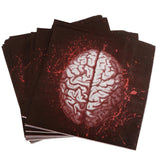Maxbell 20pcs Disposable Bloody Brain Paper Napkin Halloween Tableware Napkin