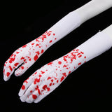 Maxbell Halloween Nurse Bloody Gloves Costume Fancy Dress Cosplay Prop Decorations